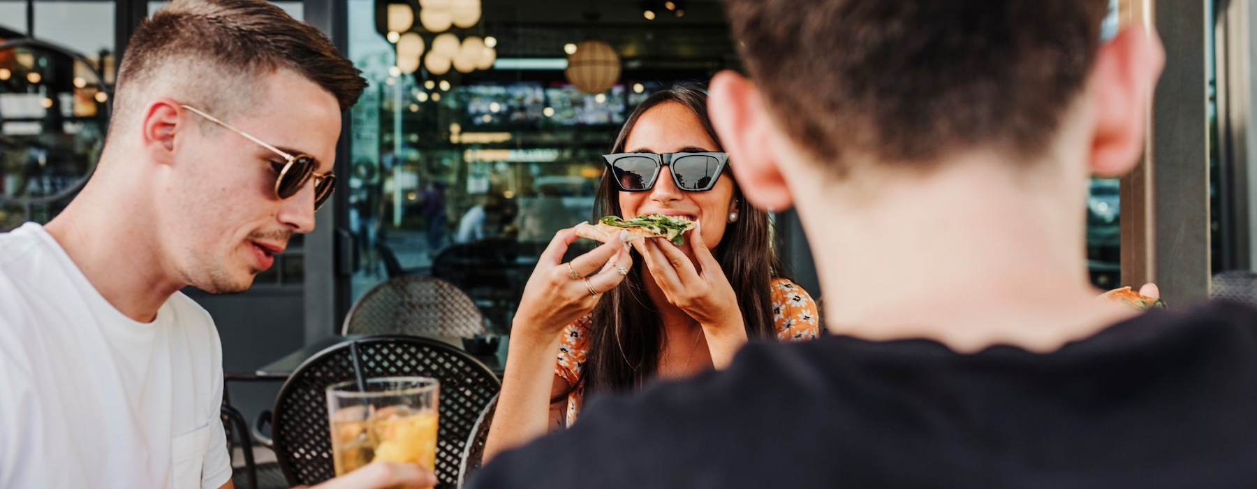 friends eating a meal together