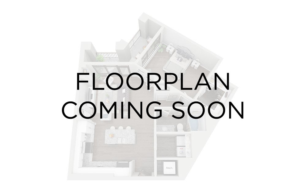 B2 - 2 bedroom floorplan layout with 2 bathrooms and 1126 square feet